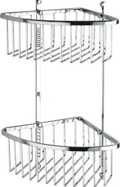 ADORA® hjørnehylde dobbelt trådkurv