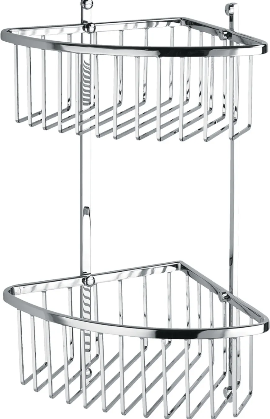 ADORA® hjørnehylde dobbelt trådkurv