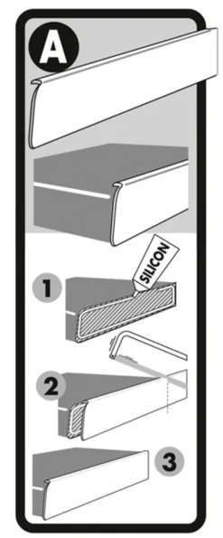 Afslutningsliste i aluminium