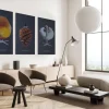 Akustikbillede Art-Acoustic ægget 60 x 120 cm - mørk grå