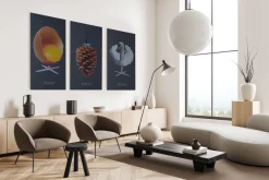 Akustikbillede Art-Acoustic ægget 60 x 120 cm - mørk grå