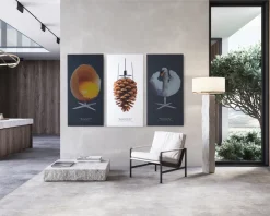 Akustikbillede Art-Acoustic ægget 60 x 120 cm - mørk grå