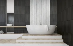 Akustikpanel Stone marble white 520 x 2440 x 18 mm
