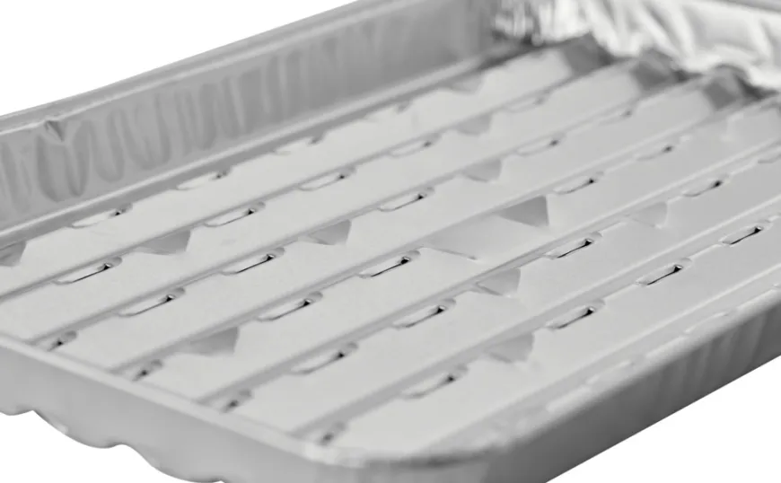 Alubakke med huller 34,2 x 22,8 cm 5 stk. - Grillexpert®