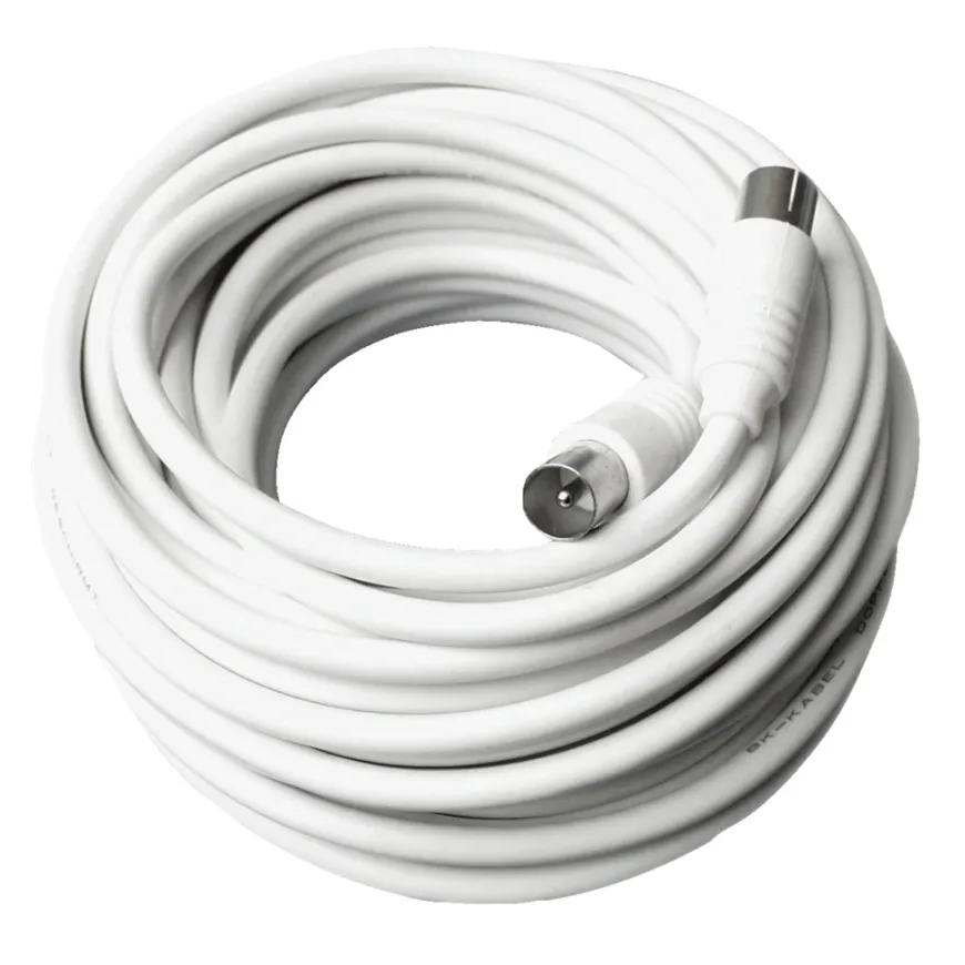 Antennekabel m/stik std. coax 10 meter - Elworks