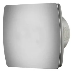 Badrumsventilator stål m/hygrostat og timer - GRAD