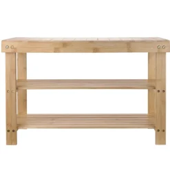 Bambusbænk m/2 hylder 70 x 25 x 45 cm
