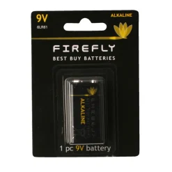 Batteri alkaline 9 V 6LR61 1 stk. - Firefly