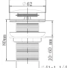 Bundventil pop-up Ø66 × 80 mm kobberfinish