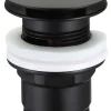 Bundventil pop-up 1 1/4" Ø66 mm sort
