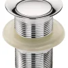 Bundventil uden overløb Push pop-up 1 1/4" krom
