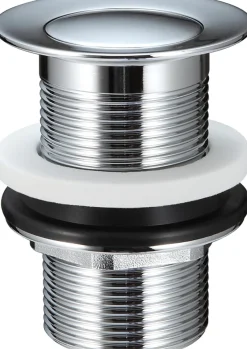 Bundventil uden overløb Push pop-up 1 1/4" krom