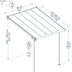 Canopia by Palram Sierra terrasseoverdækning 9,3 m²