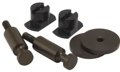 Dots knager til akustikpaneler 4,5 x 2,4 cm bruneret stål 2 stk.