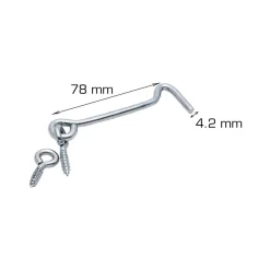 Dørkrog 78 mm elforzinket 2 stk.