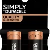 Duracell Simply C Alkaline batterier 2-pk.