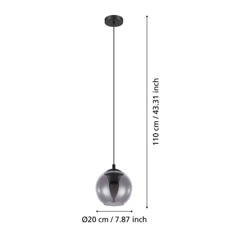 Eglo Ariscani pendel Ø20 cm sort