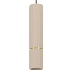 Eglo Caminia pendel sand/børstet messinglook Ø6 cm