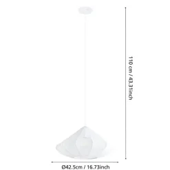 Eglo Dolwen pendel hvid Ø42,5 cm