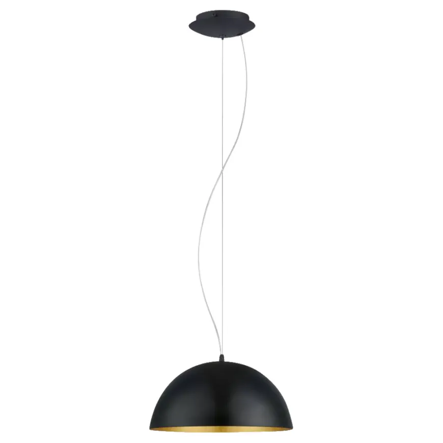 Eglo Gaetano 1 pendel Ø38 cm sort/guld Ø38 cm