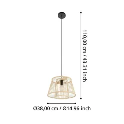 Eglo Hykeham pendel natur Ø38 cm