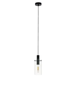 Eglo Montefino pendel sort/klar Ø11 cm