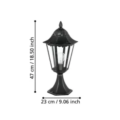 Eglo Navedo udendørslampe sort/sølv 47 cm