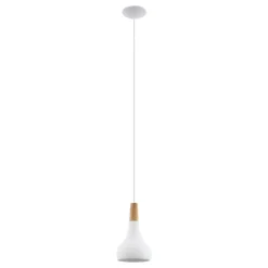 Eglo Sabinar pendel hvid/brun Ø18 cm