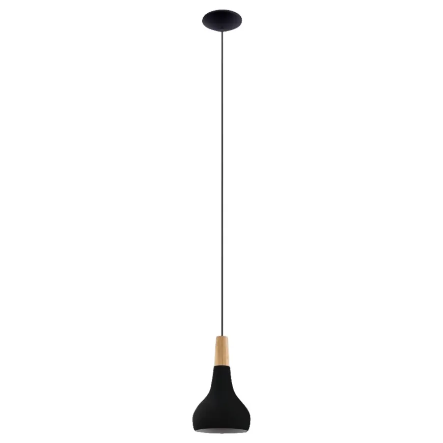 Eglo Sabinar pendel sort/brun Ø18 cm