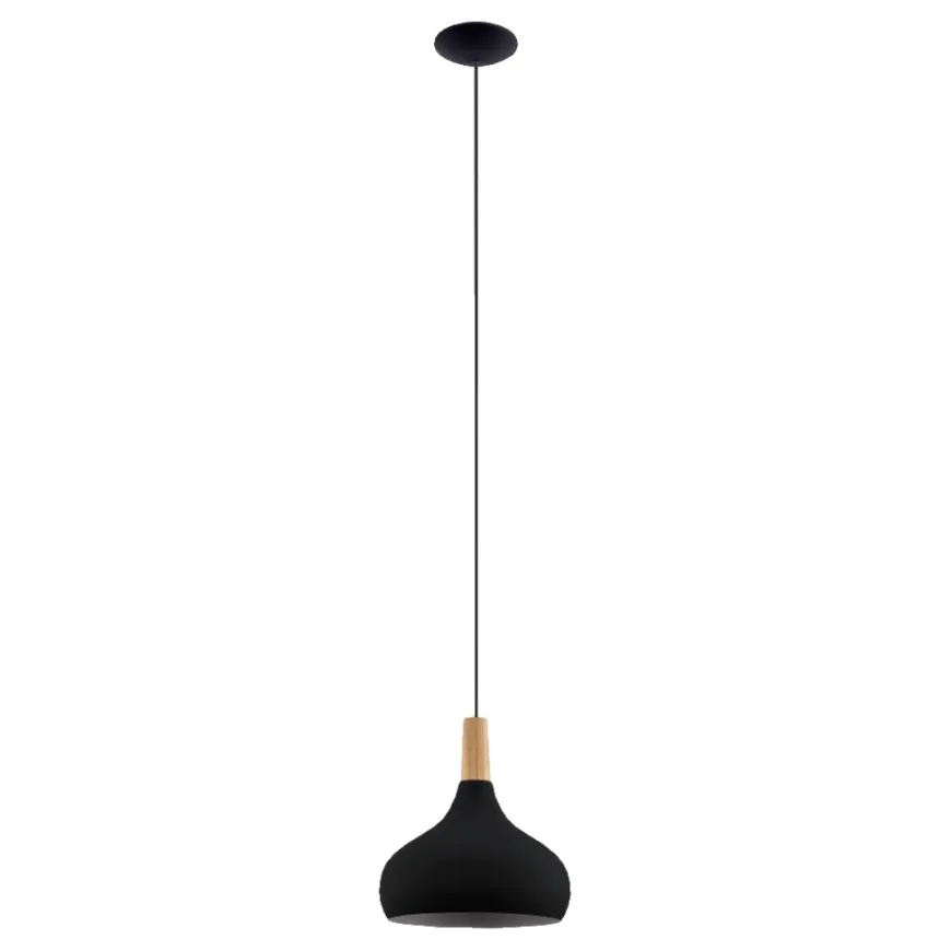 Eglo Sabinar pendel sort/brun Ø28 cm
