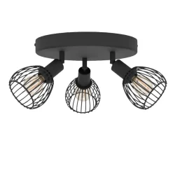 Eglo Sonnino rondel spotlampe sort Ø25 cm