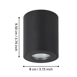 Eglo Torrecola loftlampe rund sort