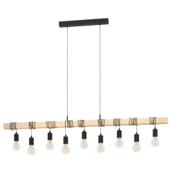 Eglo Townshend langbordspendel sort/brun 150 cm