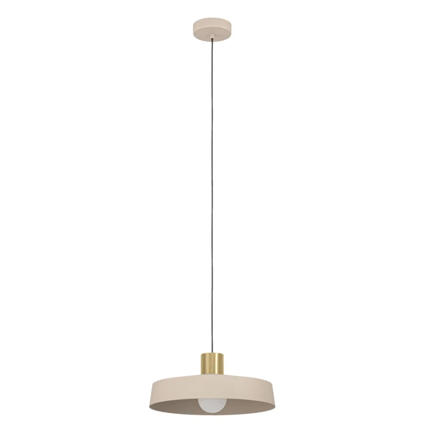 Eglo Valdiola pendel sand/børstet messingfinish Ø36 cm