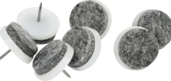 Filtpuder med søm Ø28 mm grå - 8 stk.
