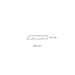 Fodliste almue fyr - 15 x 68 x 3000 mm