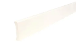 Fodliste glat plast hvid - 14 x 65 x 3000 mm