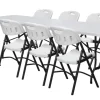 Foldebord stål/plast 240 x 70 cm hvid