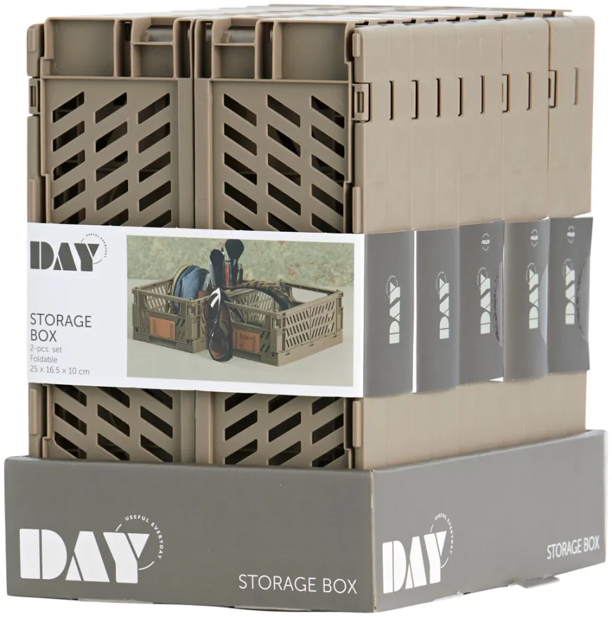 Foldekasse brun 3,3 liter 2-pk. - DAY