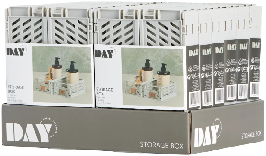 Foldekasse hvid 1,2 liter 2-pk. - DAY