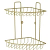 GEYSER® trådhylde hjørne dobbelt børstet guld