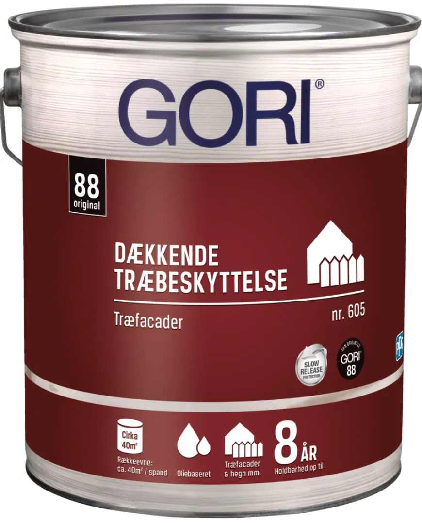 GORI 605 dækkende træbeskyttelse renhvid 5 liter