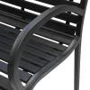 Havebænk Amsterdam sort 125 x 60 cm - Sunlife®