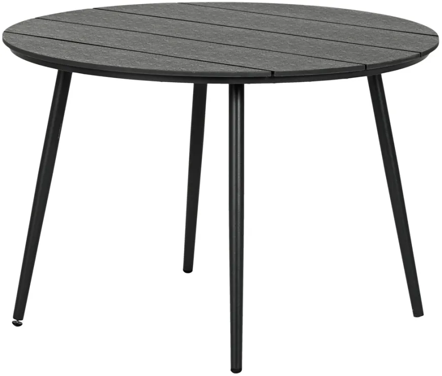 Havebord Madrid sort Ø110 cm - Sunlife®
