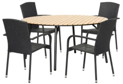 Havebord Nebraska stål/nonwood Ø150 cm - Sunlife®