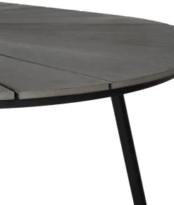 Havebord ovalt sort/brun 195 x 102 cm