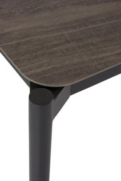 Havebord 205 x 104 cm i sort Grey Stone Look