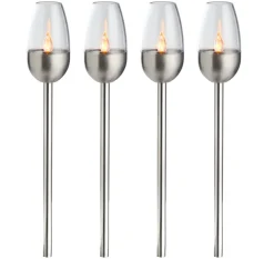 Havefakler med solceller 38 cm 4-pk. - Garden®