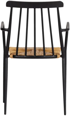 Havestol stabelbar alu/rattan sort - Envy