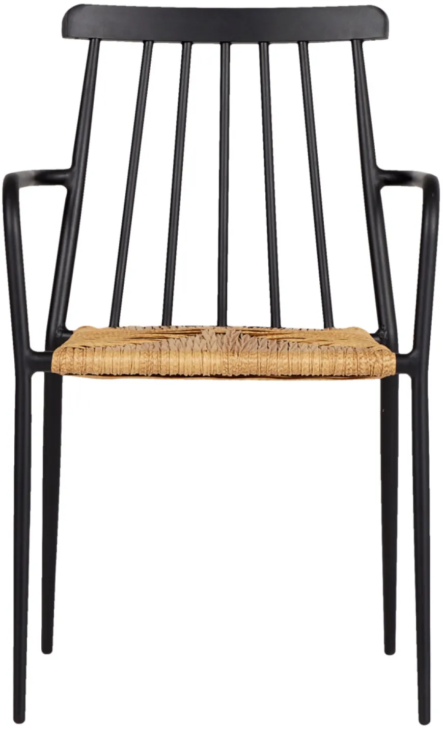 Havestol stabelbar alu/rattan sort - Envy